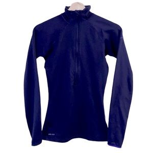 Women’s Nike Pro 1/2 Zip Pullover Dark Purple XS